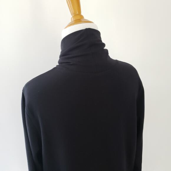 NWOT Athleta Cropped Funnel Neck Top in Nirvana Black Long Sleeve Medium - Picture 6 of 10